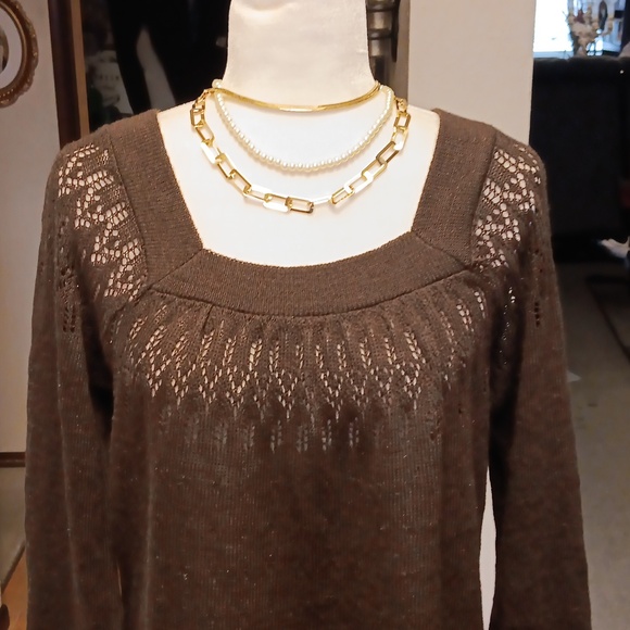 STUDIO Y DARK BROWN SWEATER - Picture 2 of 6